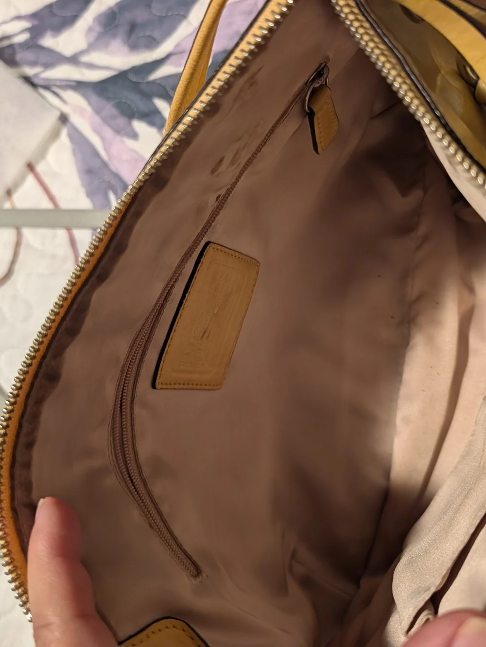 Coach Yellow Leather Dual-Flap Crossbody Bag